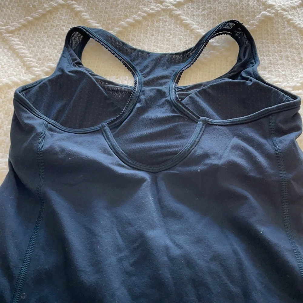 LULULEMON  Dark Navy Racerback Mesh‎ Athletic Top